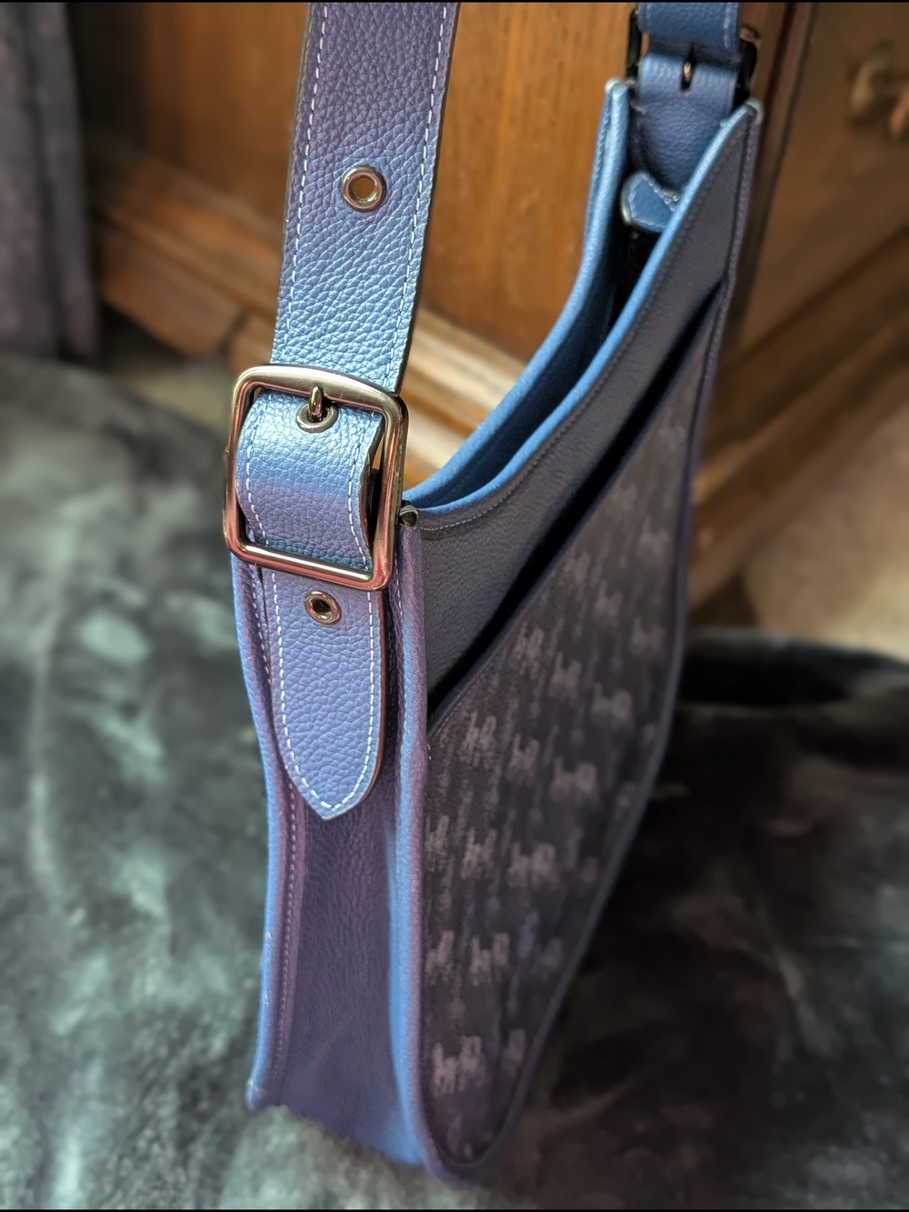 Coach Lavender Blue Signature Hobo Crossbody Bag